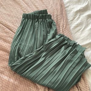 Pleated Maxi Skirt